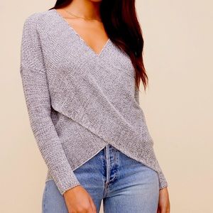 ASTR the label wrap from gray sweater size M